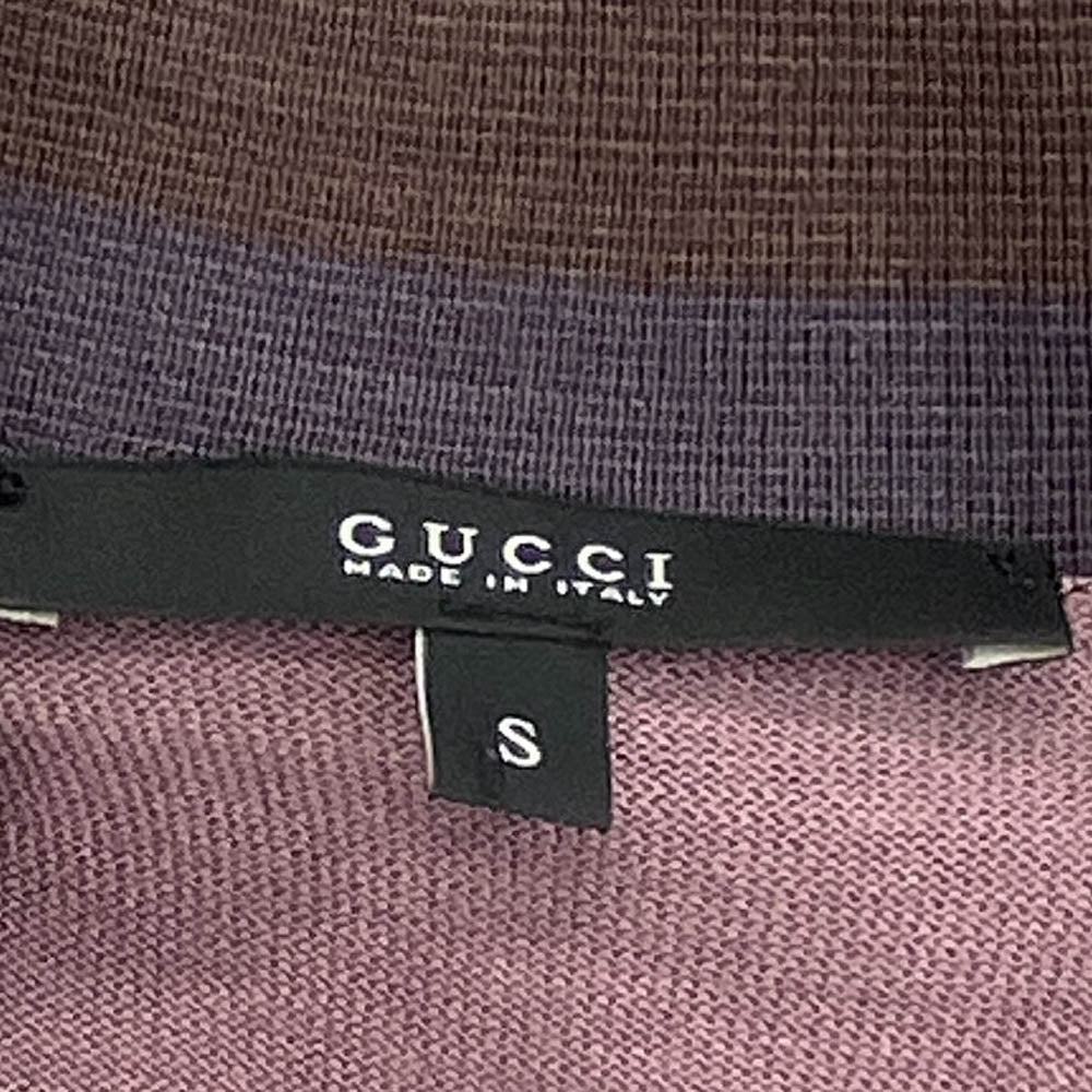 GUCCI グッチ 337506 Z5286 シルク100％ カーディガン パープル系 S【中古】