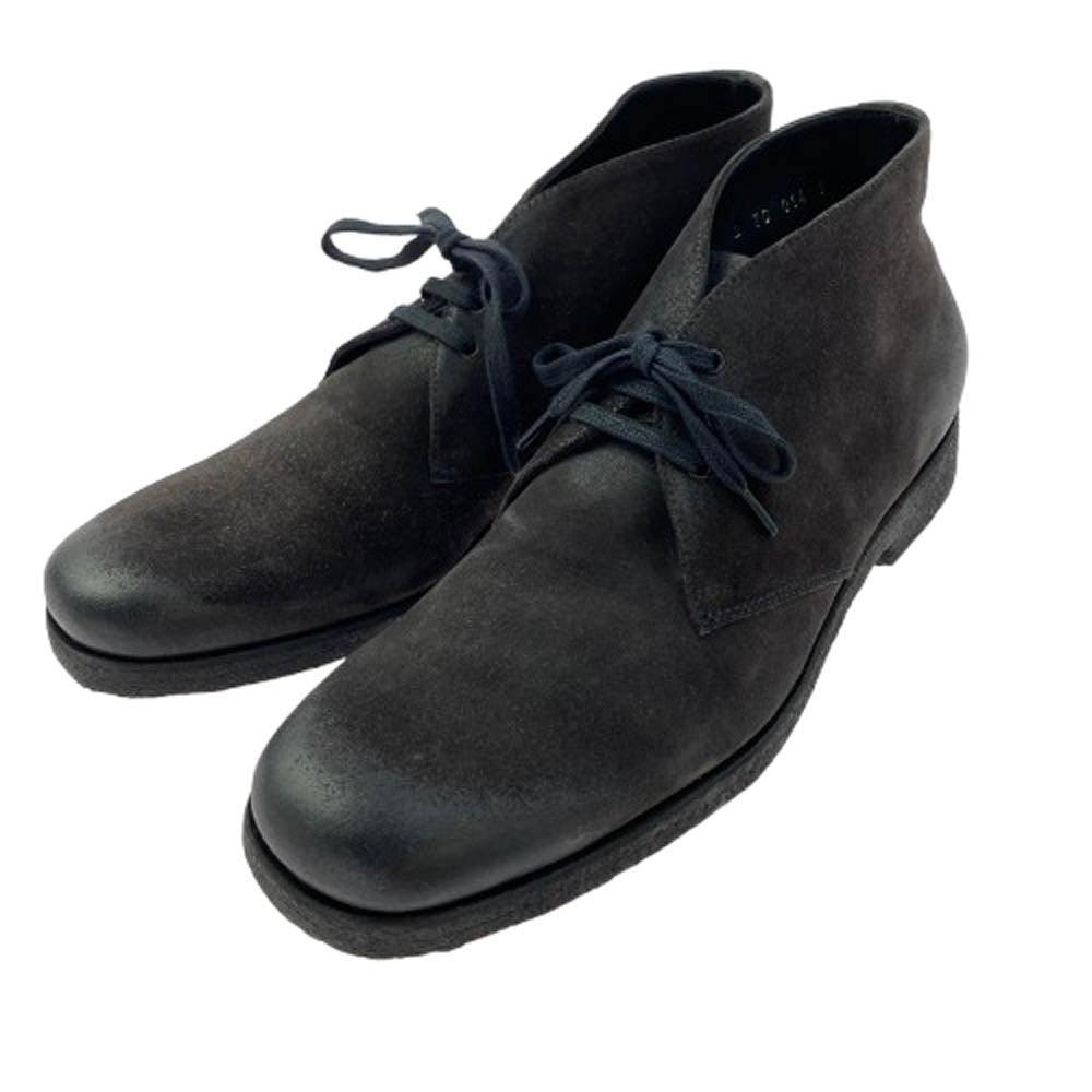 PRADA プラダ スエード チャッカブーツ クレープソール グレー系 9【中古】