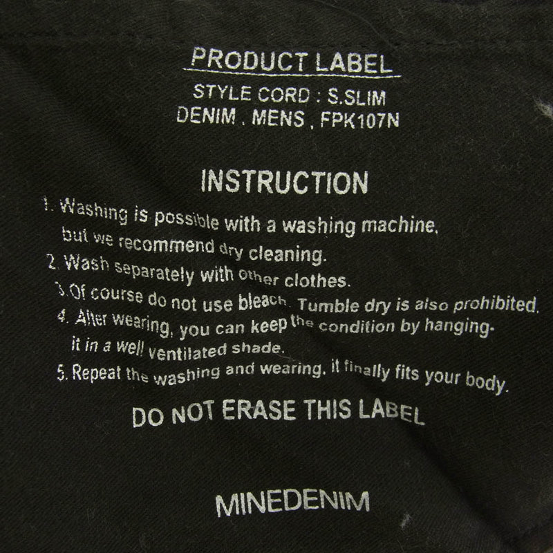 MINEDENIM マインデニム 2011-1001-96-302 KSL S.Slim STR 5pocket OWS