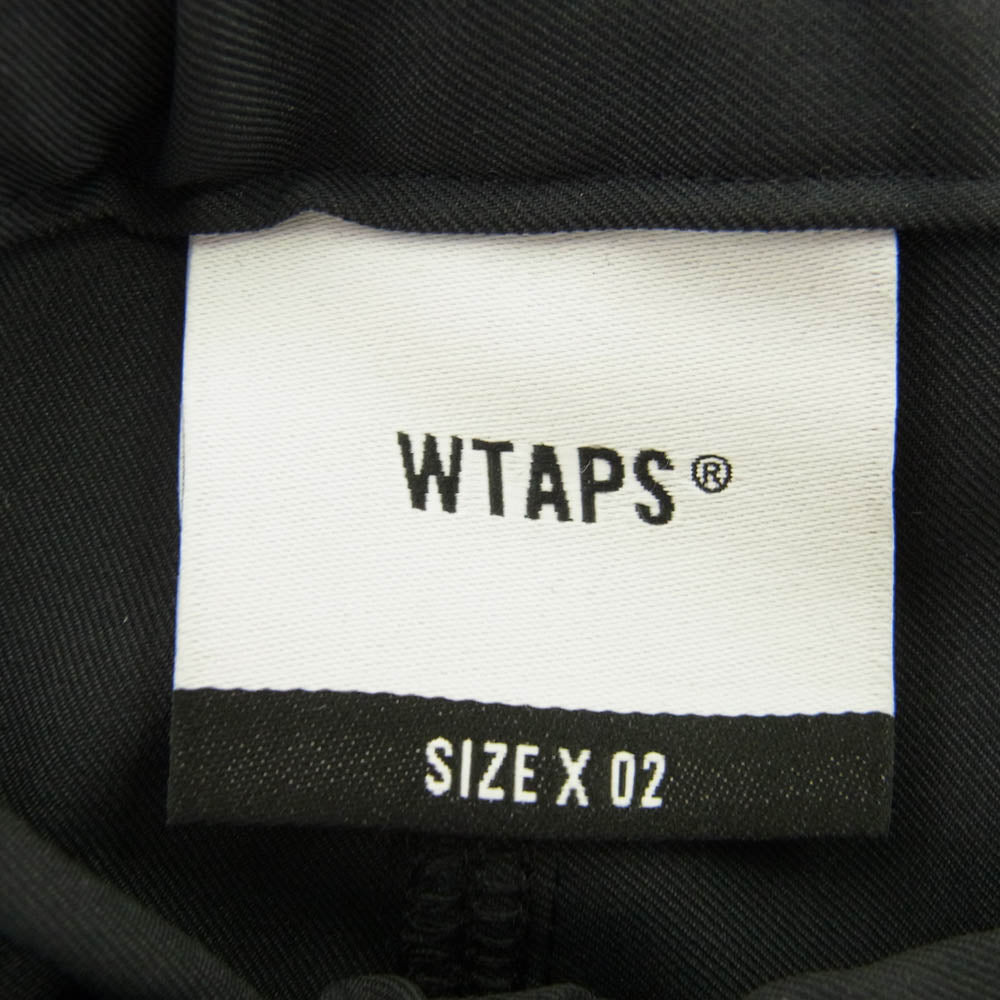 WTAPS ダブルタップス 22AW 222GWDT-PTM02 Bend Trousers ロゴ刺繍 ベンド トラウザー パンツ ブラック系 2【美品】【中古】