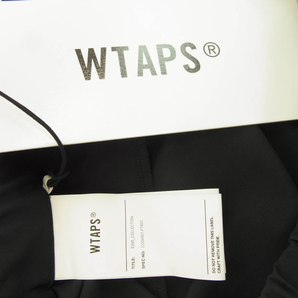 WTAPS ダブルタップス 22AW 222GWDT-PTM02 Bend Trousers ロゴ刺繍 ベンド トラウザー パンツ ブラック系 2【美品】【中古】