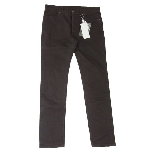 MAISON MARTIN MARGIELA メゾンマルタンマルジェラ 14AW S50LA0063 S30439 10ライン 四つタグ ボタンフライ スリムフィット デニムパンツ ブラウン系 48【中古】