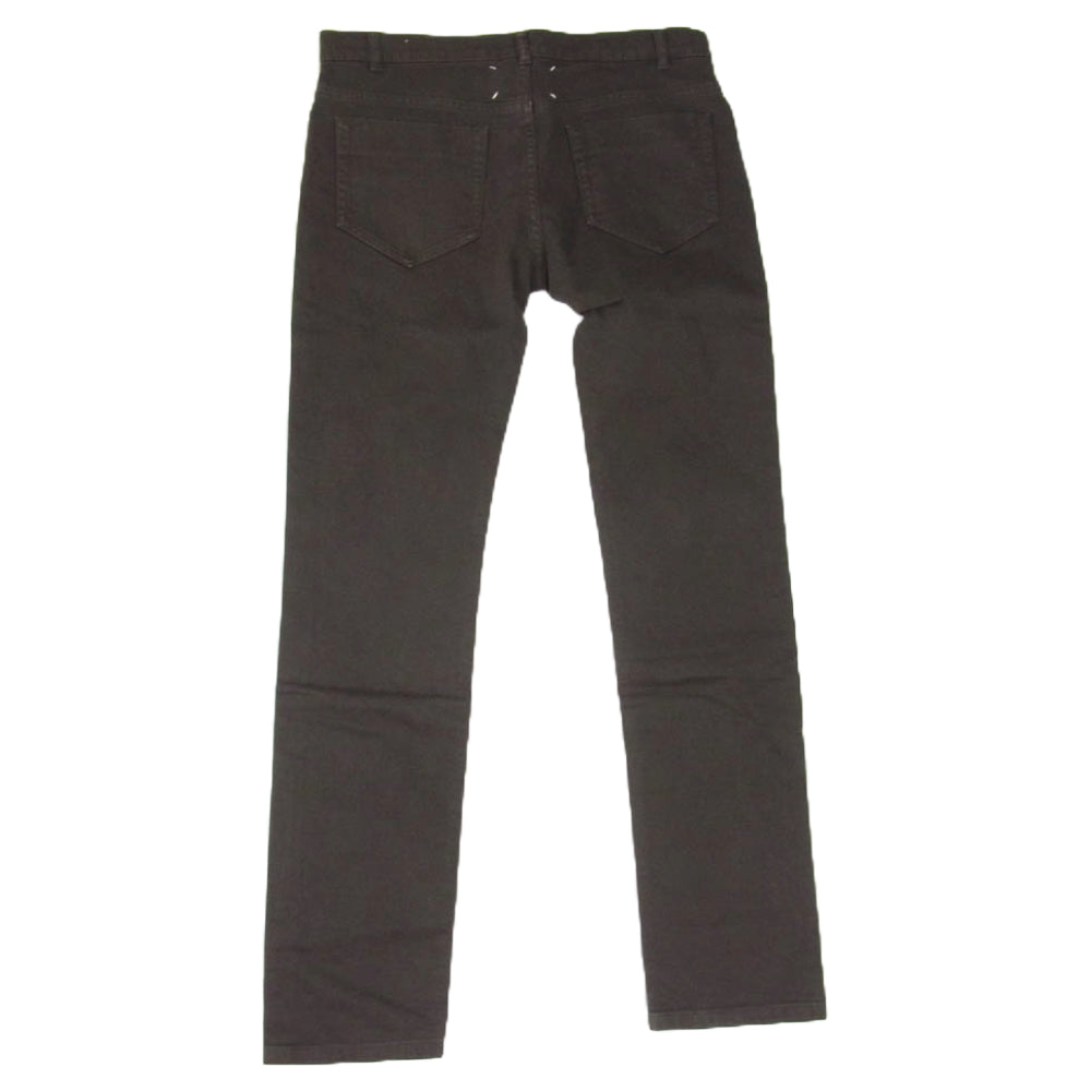 MAISON MARTIN MARGIELA メゾンマルタンマルジェラ 14AW S50LA0063 S30439 10ライン 四つタグ ボタンフライ スリムフィット デニムパンツ ブラウン系 48【中古】