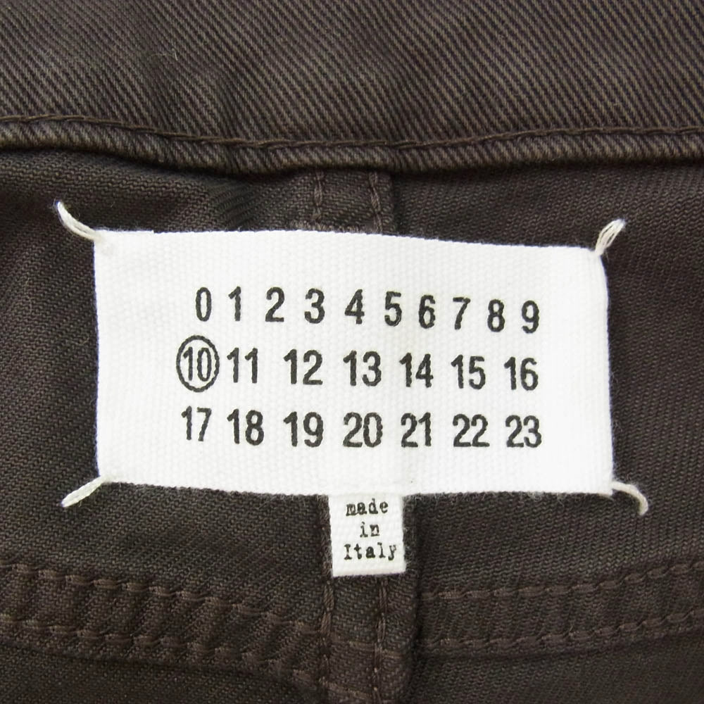 MAISON MARTIN MARGIELA メゾンマルタンマルジェラ 14AW S50LA0063 S30439 10ライン 四つタグ ボタンフライ スリムフィット デニムパンツ ブラウン系 48【中古】
