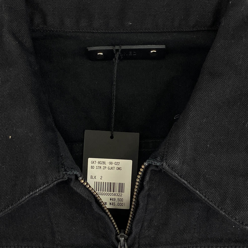 MINEDENIM マインデニム GKT-802BL-99-022 BD STR ZP-GJKT OWS ジップアップ デニム ジャケット ブラック系 2【美品】【中古】