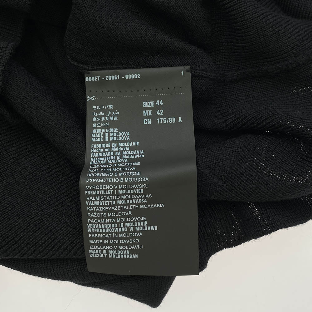 PRADA プラダ DNA437 バージンウール カーディガン ブラック系 44【新古品】【未使用】【中古】
