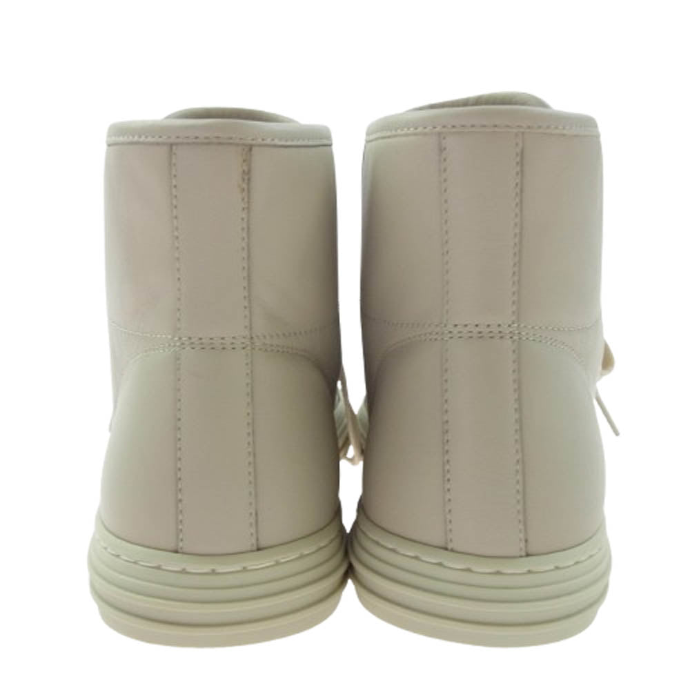 GUCCI グッチ 423300 ハイカット レザー スニーカー ベージュ系 7.5【美品】【中古】