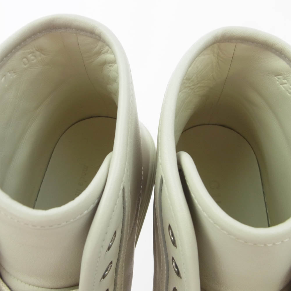 GUCCI グッチ 423300 ハイカット レザー スニーカー ベージュ系 7.5【美品】【中古】