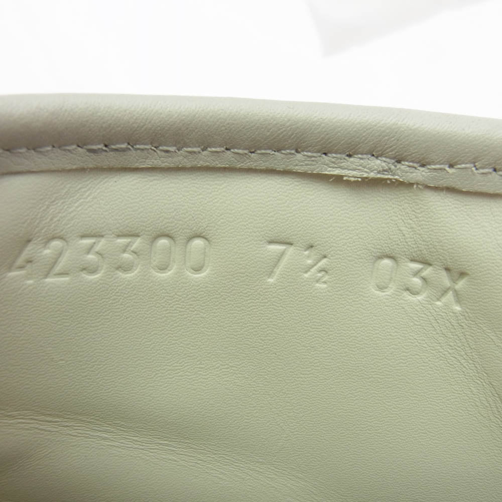 GUCCI グッチ 423300 ハイカット レザー スニーカー ベージュ系 7.5【美品】【中古】