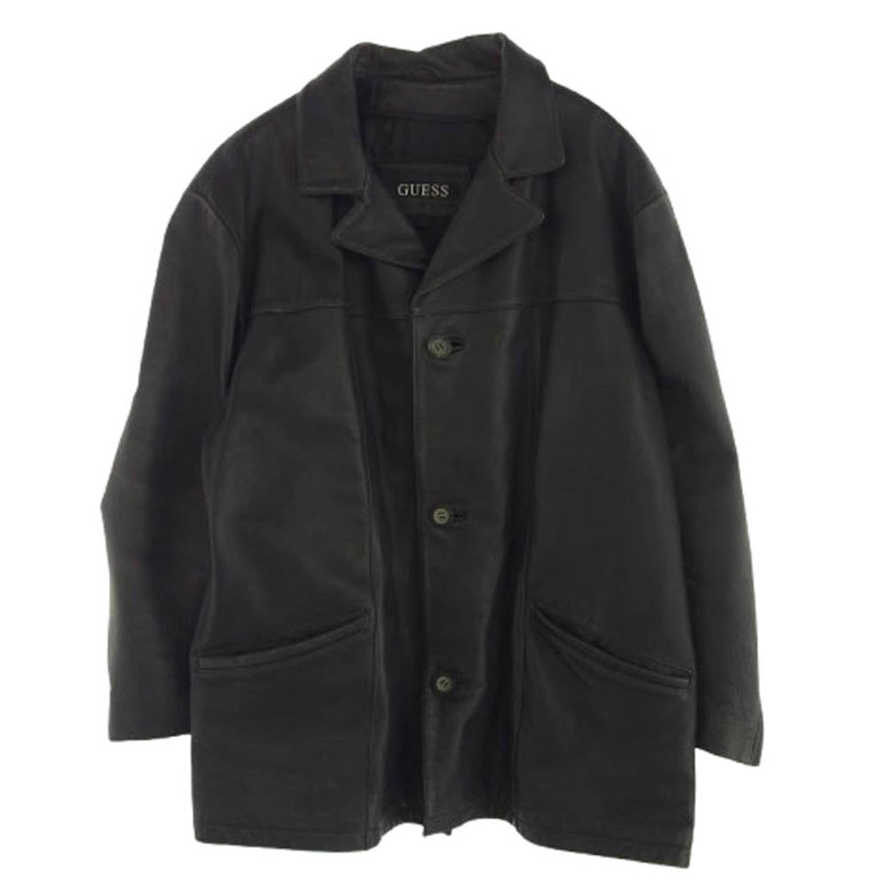 Guess ゲス レザー コート ジャケット ブラック系 XL【中古】