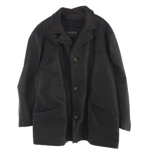 Guess ゲス レザー コート ジャケット ブラック系 XL【中古】