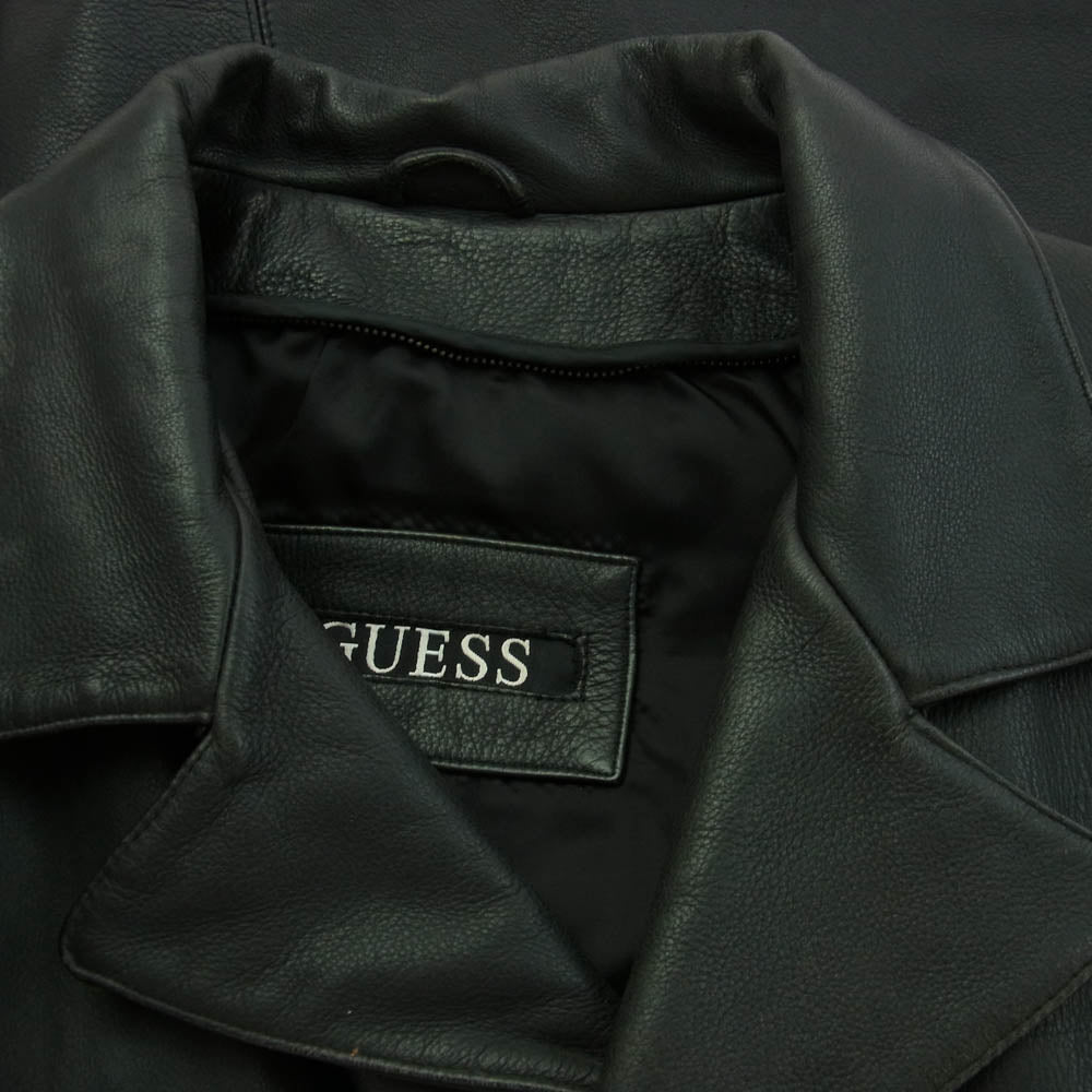 Guess ゲス レザー コート ジャケット ブラック系 XL【中古】