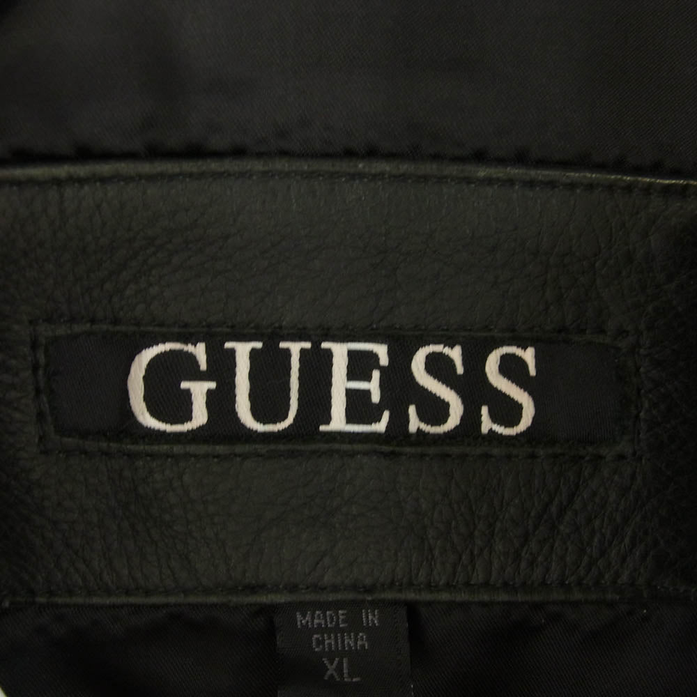 Guess ゲス レザー コート ジャケット ブラック系 XL【中古】