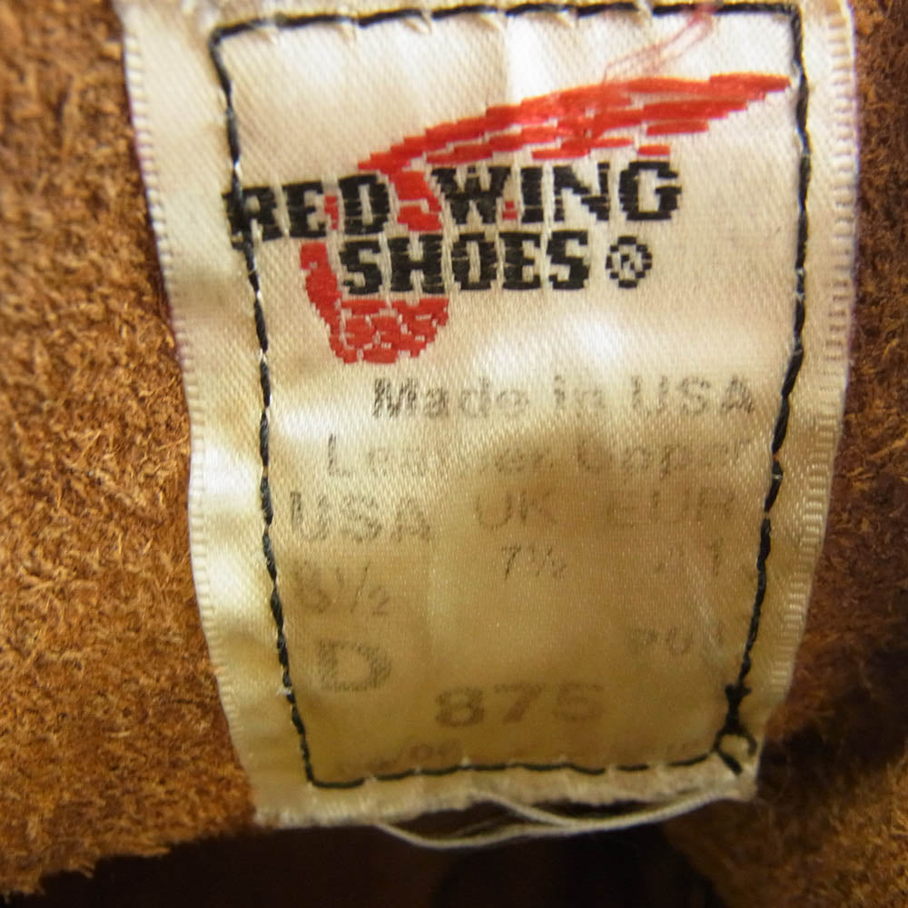 RED WING レッドウィング 875 USA製 CLASSIC MOC IRISH SETTER クラシックモック アイリッシュセッター ワークブーツ ブラウン系 41【中古】