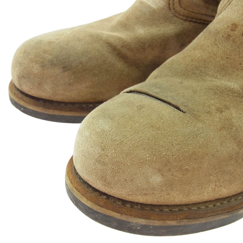 RED WING レッドウィング 8268 USA製 スチールトゥ スエード エンジニアブーツ ライトブラウン系 41【中古】