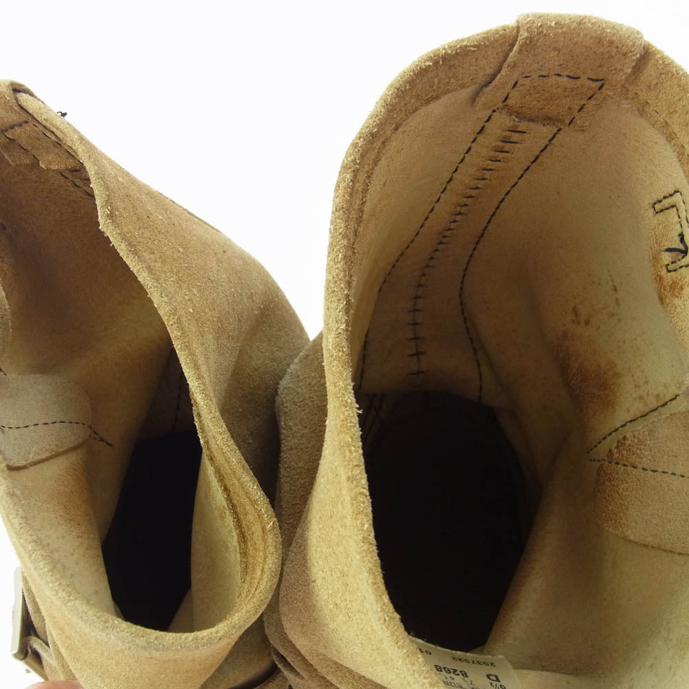 RED WING レッドウィング 8268 USA製 スチールトゥ スエード エンジニアブーツ ライトブラウン系 41【中古】