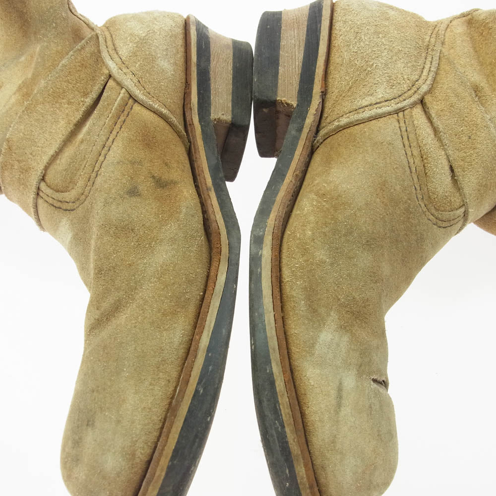 RED WING レッドウィング 8268 USA製 スチールトゥ スエード エンジニアブーツ ライトブラウン系 41【中古】
