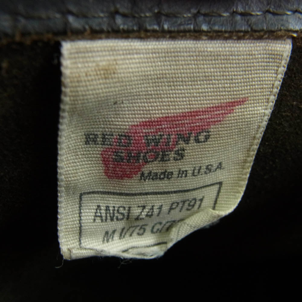 RED WING レッドウィング 2268 ANSI Z41 PT91 USA製 エンジニアブーツ ブラック系 9.5【中古】