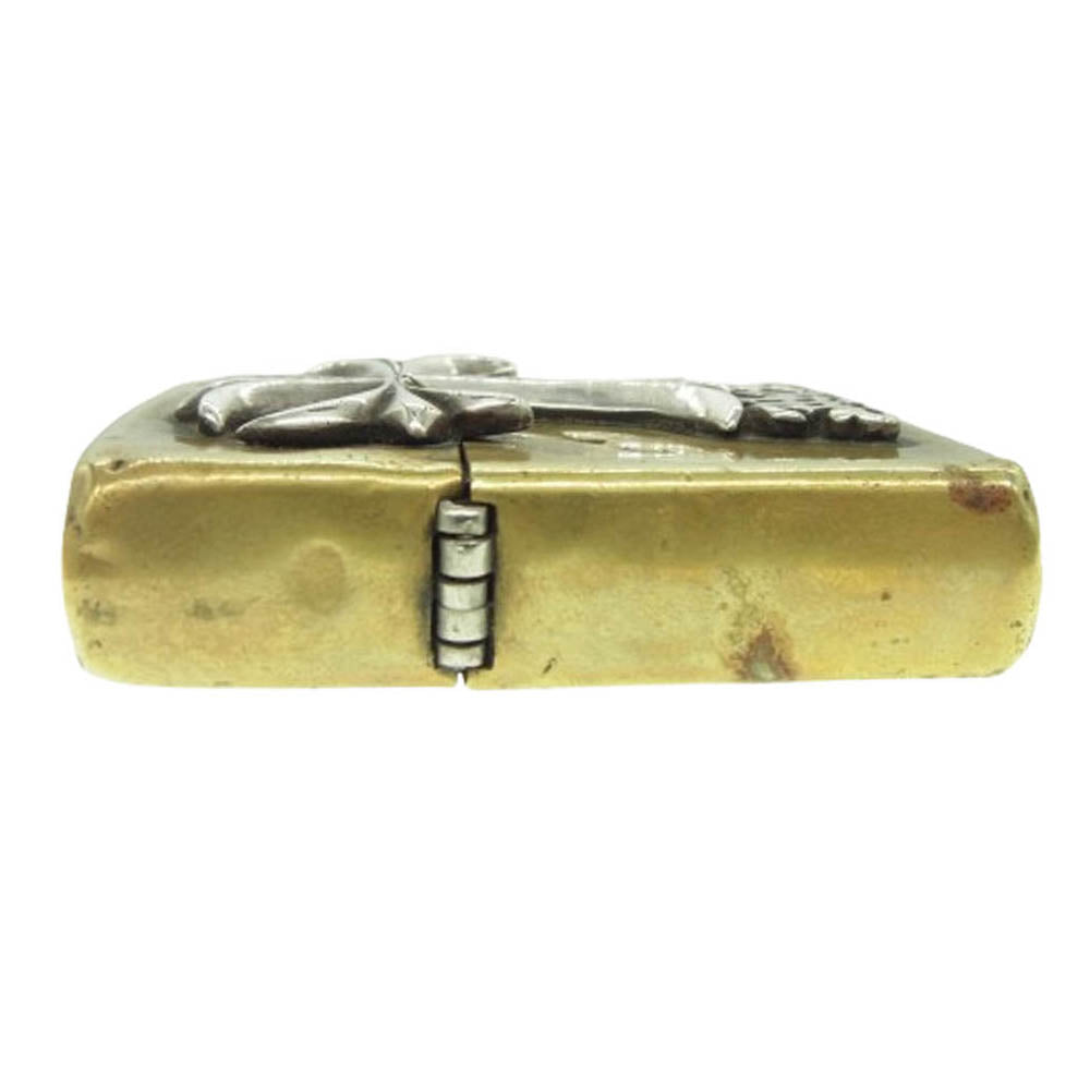 BILL WALL LEATHER ビルウォールレザー ZIPPO クロスデザイン ジッポライター ゴールド系【中古】