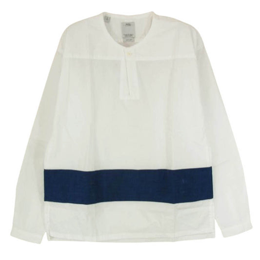 VISVIM ビズビム 17AW 0117205011011 KERCHIEF TUNIC KOFU BORDER 長袖 シャツ ホワイト系 1【中古】