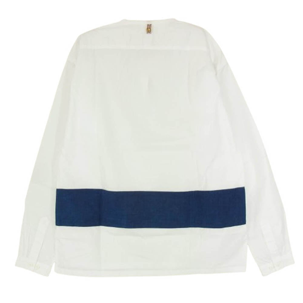 VISVIM ビズビム 17AW 0117205011011 KERCHIEF TUNIC KOFU BORDER 長袖 シャツ ホワイト系 1【中古】