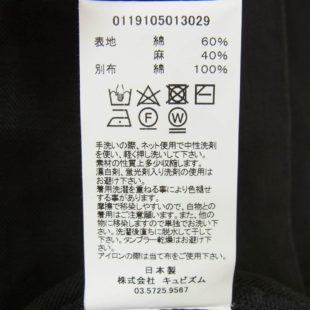 VISVIM ビズビム 19SS 0119105013029 SANJURO KIMONO (C/L DENIM) F.I.L. EXCLUSIVE 羽織 シャツ ブラック系 1【中古】