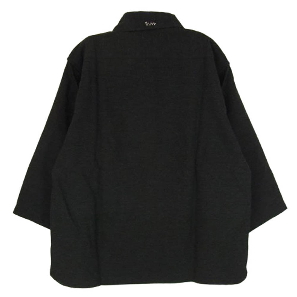 VISVIM ビズビム 18AW 0118205011021 DEAD-BALL ERA P.O. SHIRT デッドボール エラ プルオーバー 七分袖 シャツ ブラック系 1【中古】