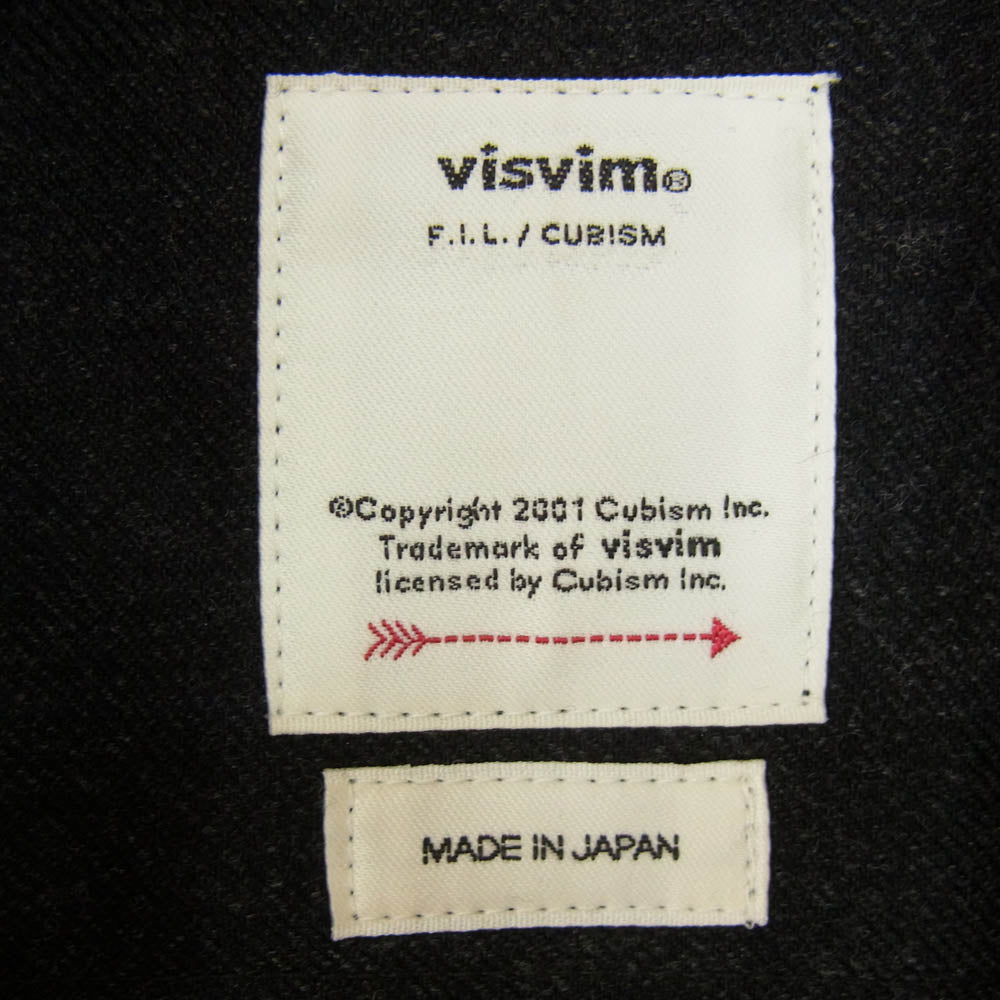 VISVIM ビズビム 18AW 0118205011021 DEAD-BALL ERA P.O. SHIRT デッドボール エラ プルオーバー 七分袖 シャツ ブラック系 1【中古】