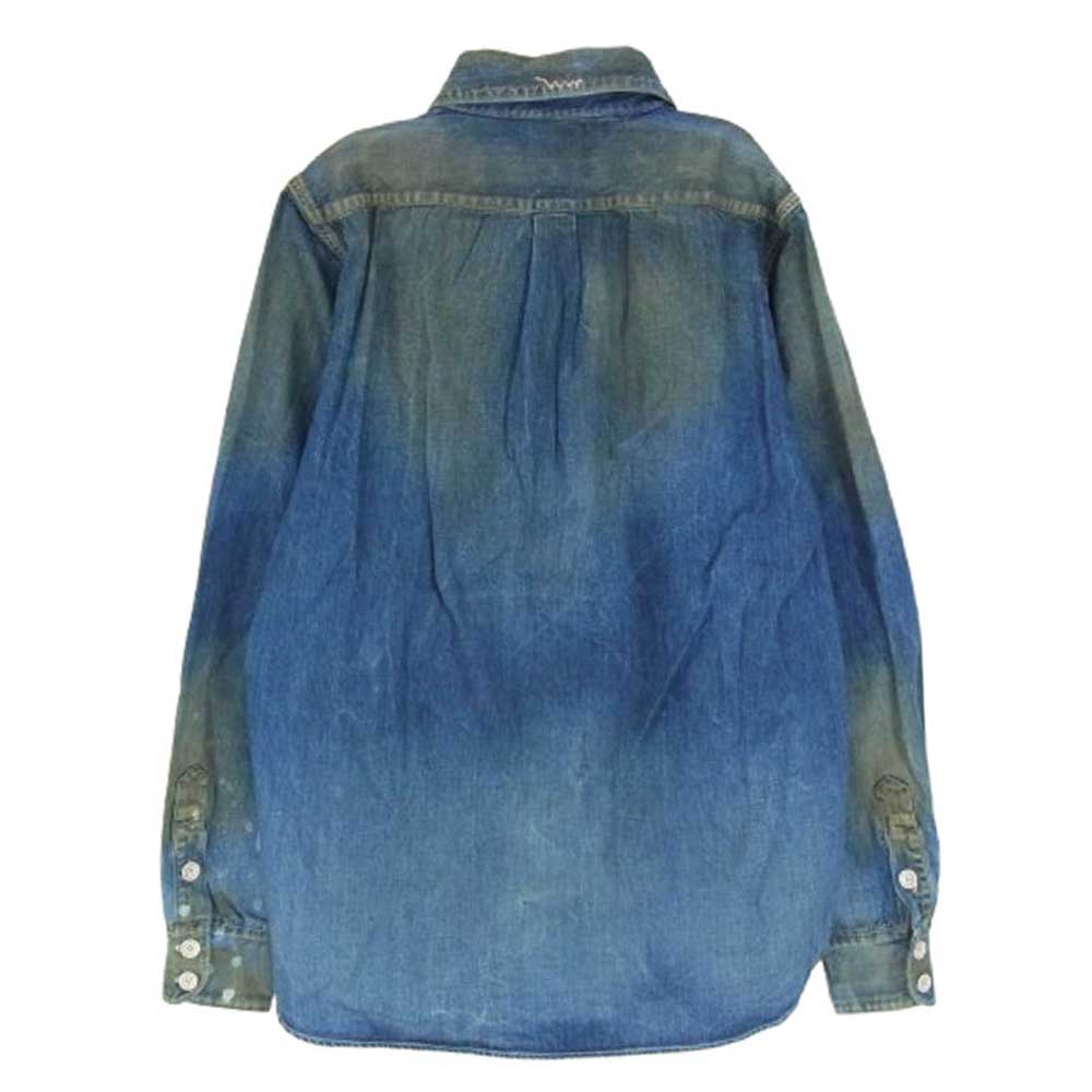 VISVIM ビズビム 18AW 0118205007003 ALPHA P.O. SHIRT L/S DRY DENIM FLAGSHIP STORE EXCLUSIVE アルファ デニム シャツ インディゴブルー系 1【中古】