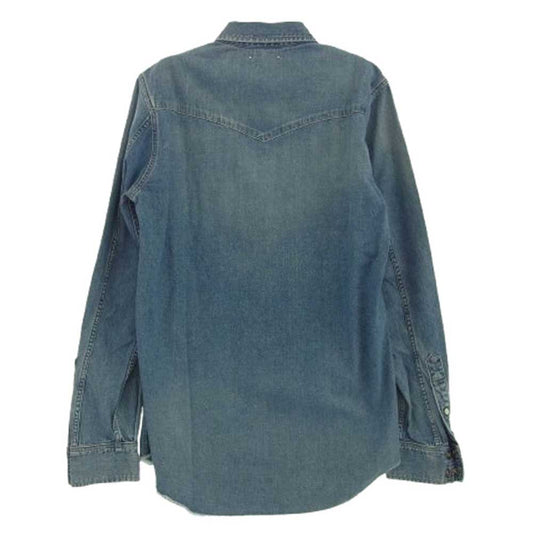 MINEDENIM マインデニム WST-502-89-013 DENIM WESTERN SH USD (LUD) デニム ウエスタン 長袖 シャツ インディゴブルー系 1【中古】