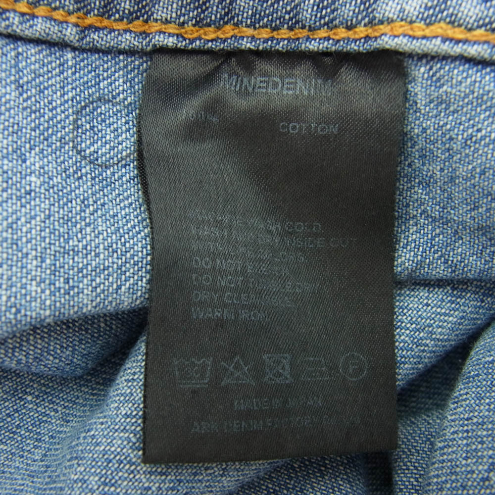 MINEDENIM マインデニム WST-502-89-013 DENIM WESTERN SH USD (LUD) デニム ウエスタン 長袖 シャツ インディゴブルー系 1【中古】