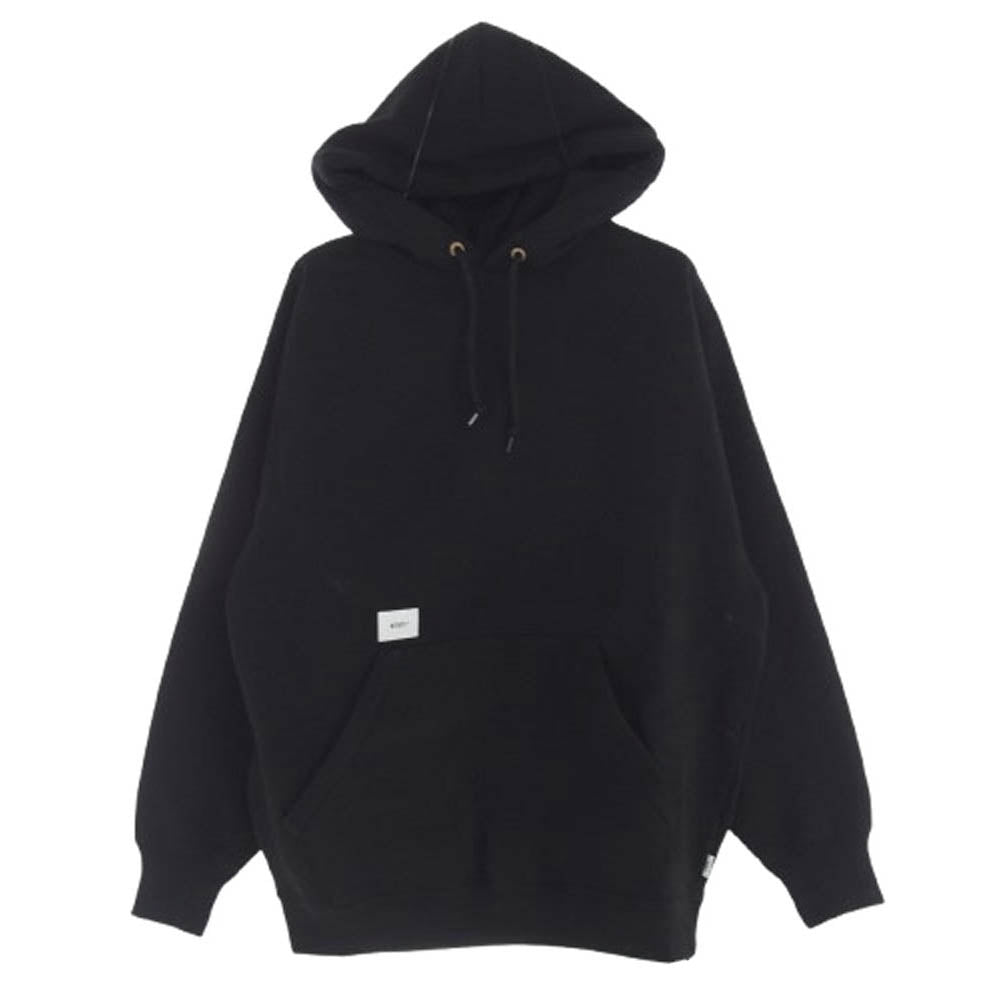 WTAPS ダブルタップス 23AW 232ATDT-CSM27 OBJ 06 / HOODY / COTTON CONTAINING バックロゴプリント プルオーバー パーカー フーディー ブラック系 2【中古】