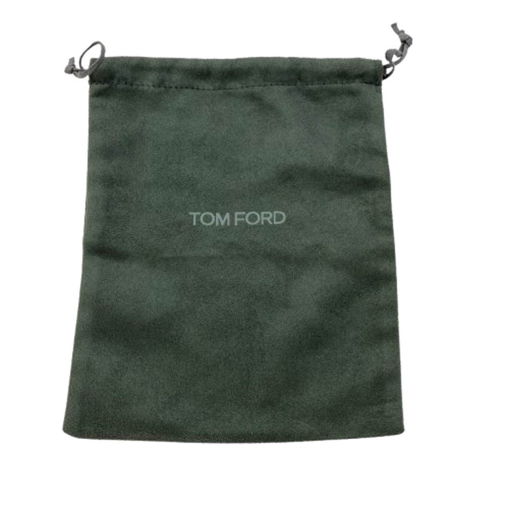 TOM FORD トムフォード イタリア製 シルバーTバックル レザー ベルト ホワイト オフホワイト系 96【中古】