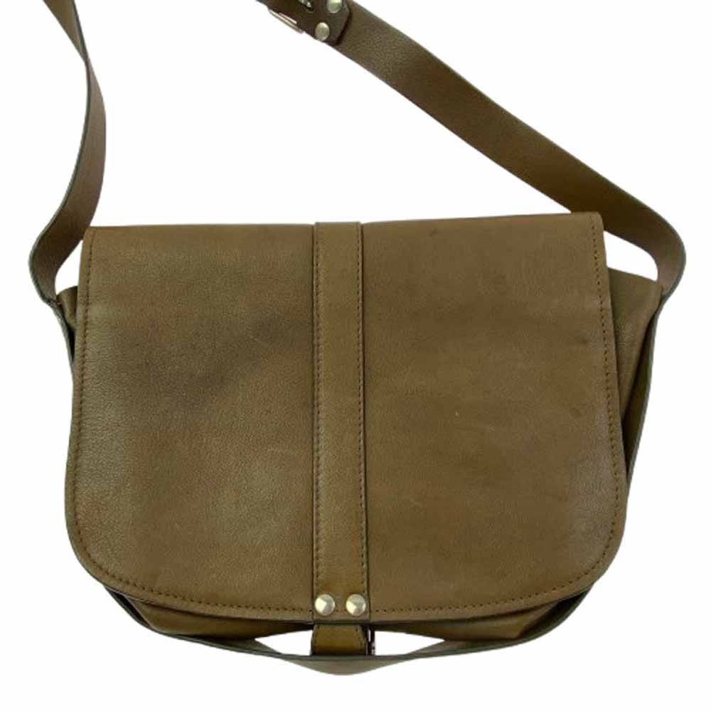 TOM FORD トムフォード レザー ショルダーバッグ メッセンジャーバッグ ブラウン系【中古】