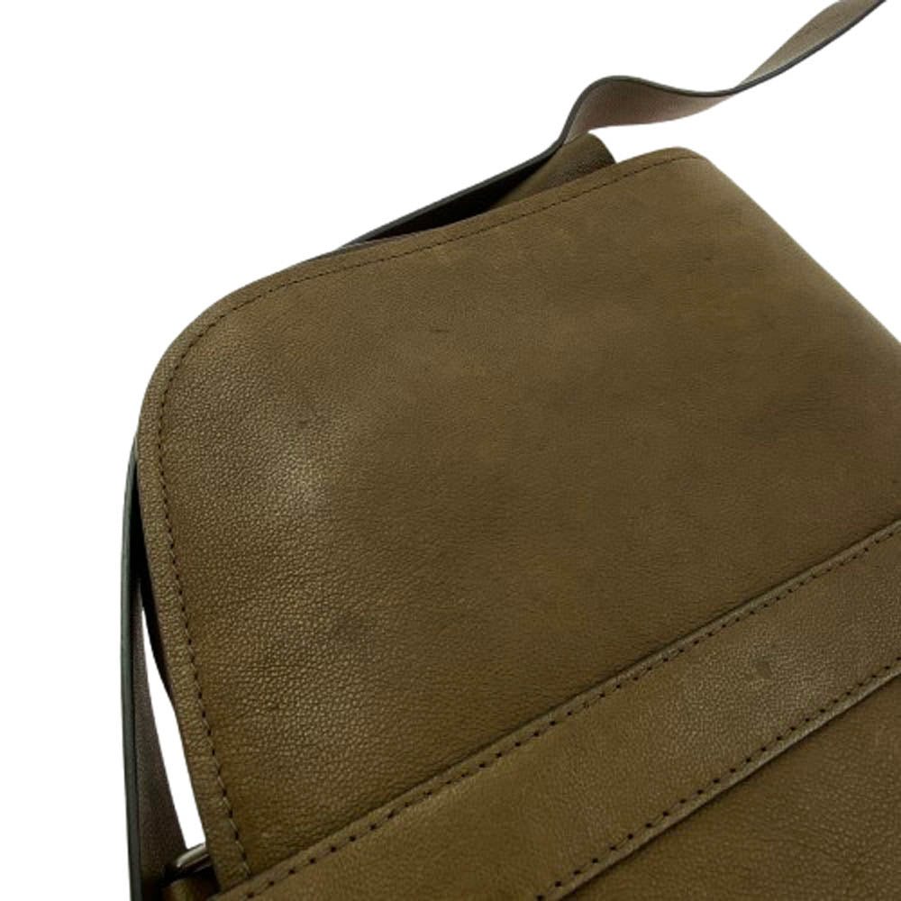 TOM FORD トムフォード レザー ショルダーバッグ メッセンジャーバッグ ブラウン系【中古】