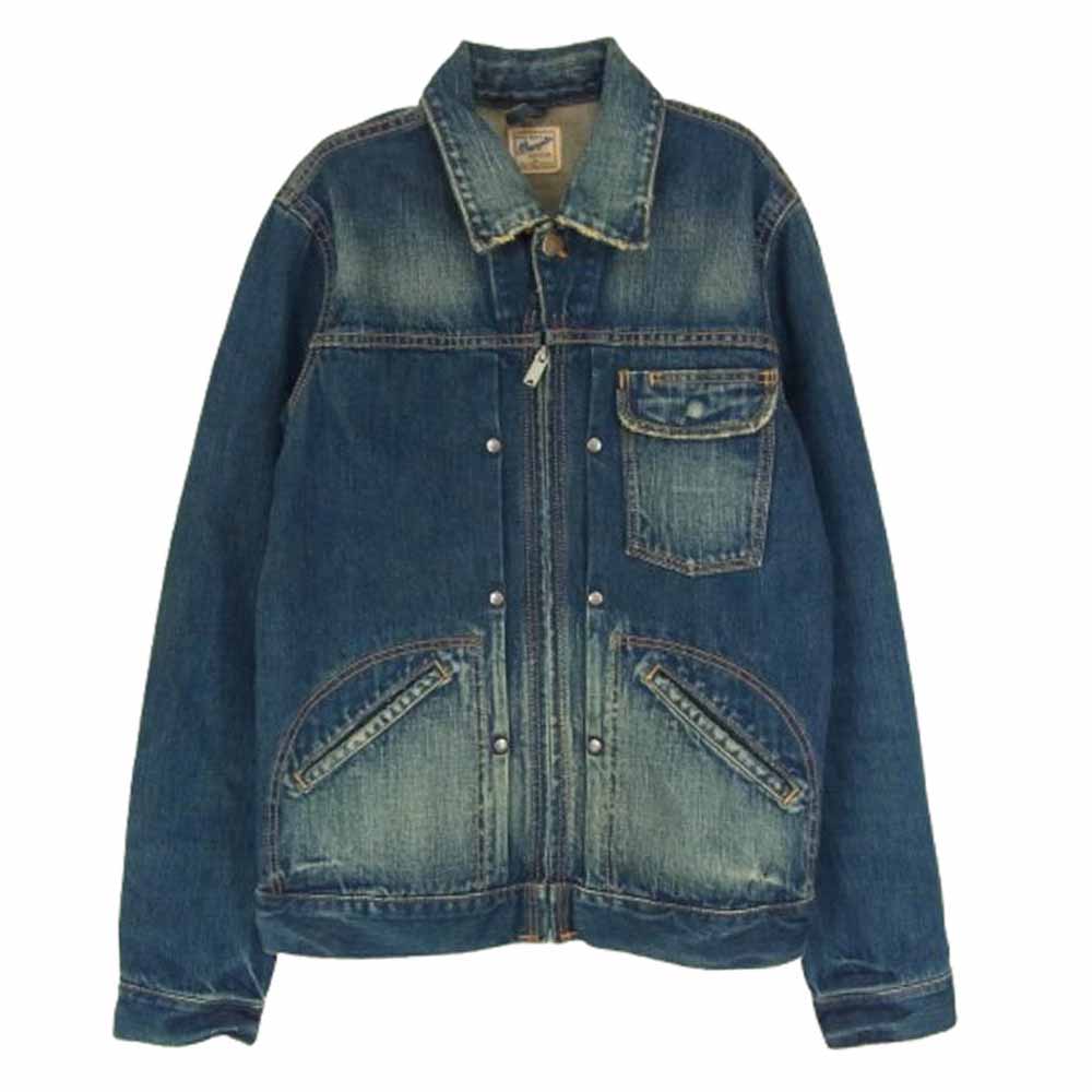 Wrangler ラングラー BLUE BELL ブルーベル 野口強コラボ ジップアップ デニムジャケット インディゴブルー系 L【中古】