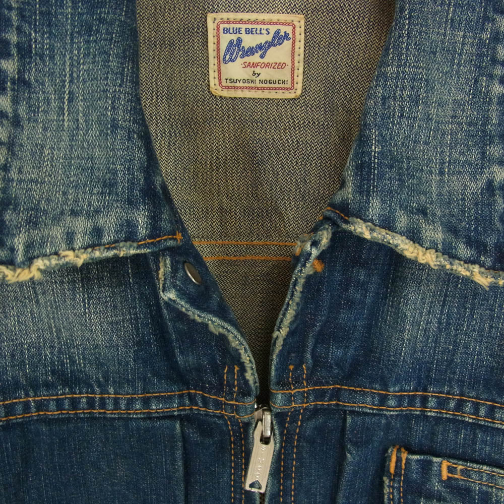 Wrangler ラングラー BLUE BELL ブルーベル 野口強コラボ ジップアップ デニムジャケット インディゴブルー系 L【中古】