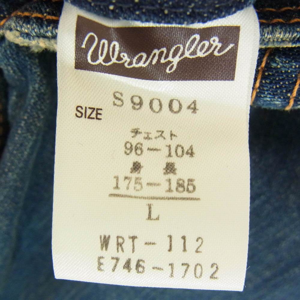 Wrangler ラングラー BLUE BELL ブルーベル 野口強コラボ ジップアップ デニムジャケット インディゴブルー系 L【中古】