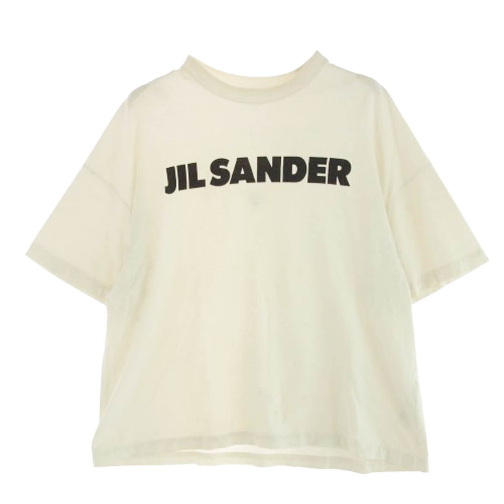 JIL SANDER ジルサンダー 22AW J21GC0001 フロントロゴ プリント クルーネック 半袖 Tシャツ ホワイト系 M6【中古】