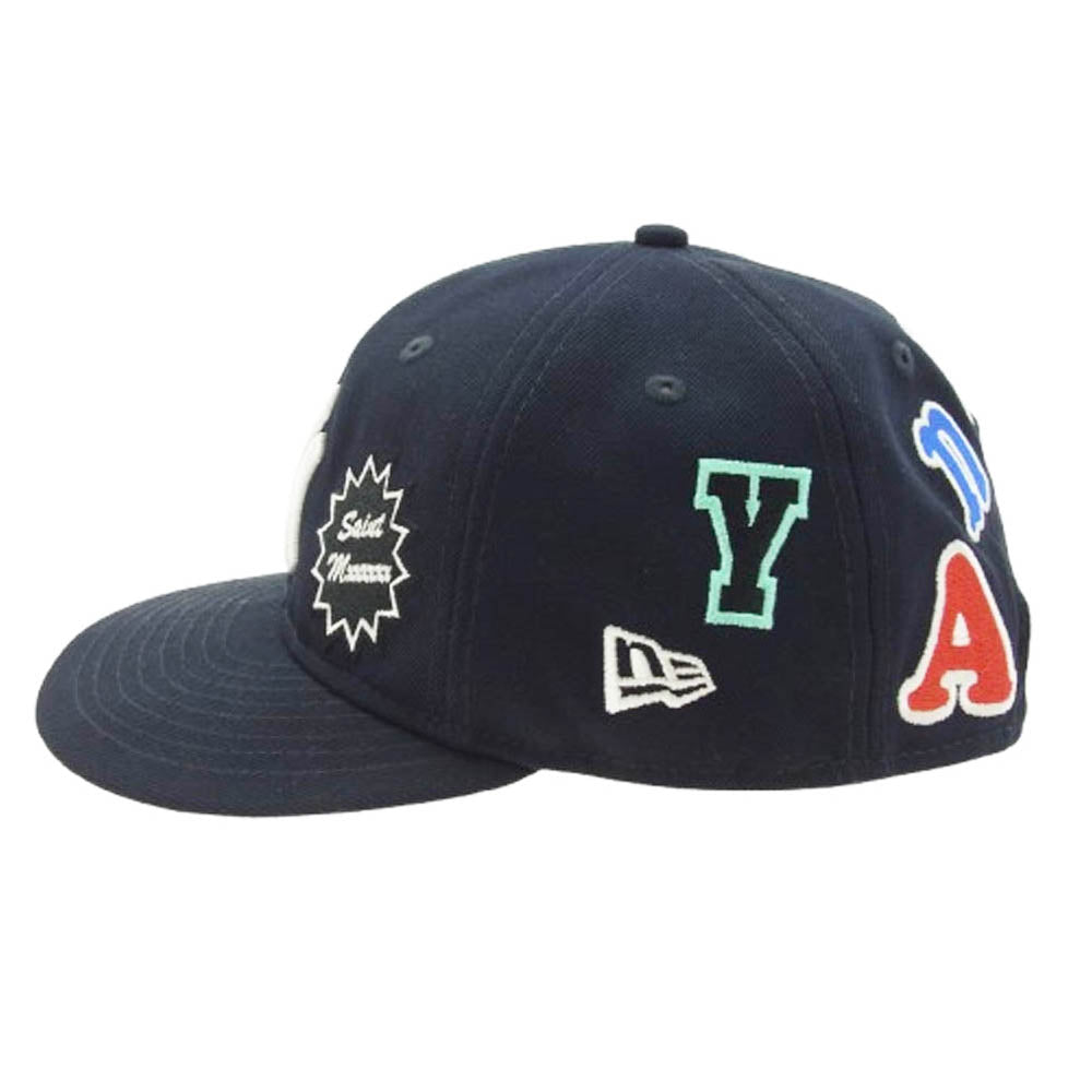 SAINT MICHAEL セントマイケル 25SS × NEW ERA ニューエラ × MLB NE CAP New York Yankees ワッペンデザイン ニューヨークヤンキース ベースボールキャップ ネイビー系【中古】