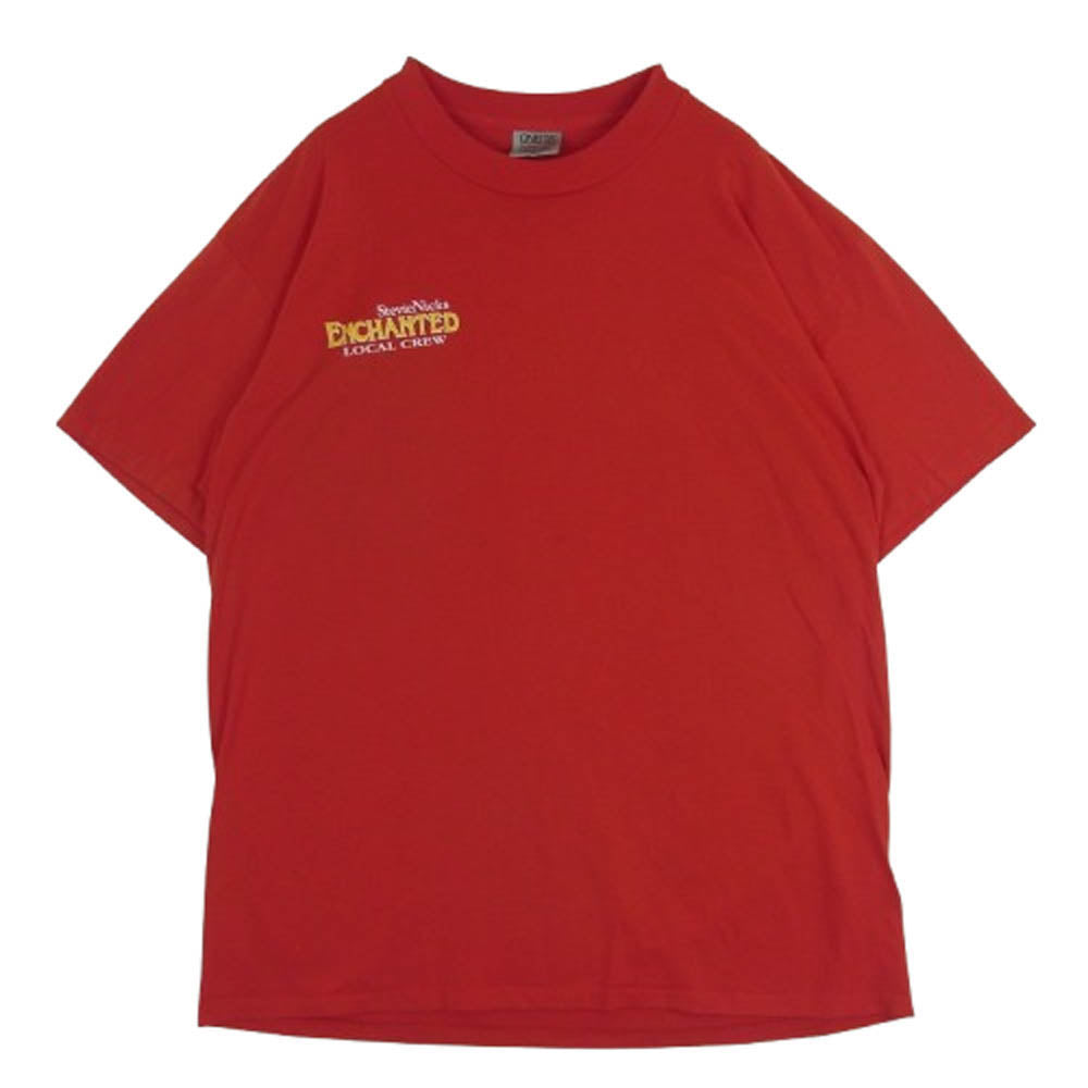 ヴィンテージ stevie nicks enchanted LOCAL CREW プリント 半袖 Tシャツ 90s ONEITA 銀タグ ボディ レッド系 XL【中古】