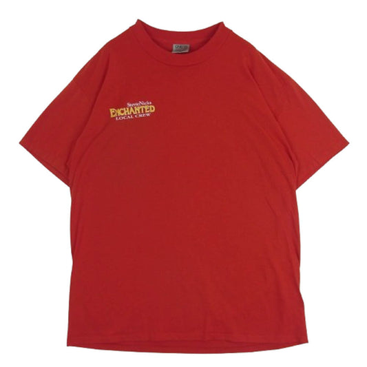 ヴィンテージ stevie nicks enchanted LOCAL CREW プリント 半袖 Tシャツ 90s ONEITA 銀タグ ボディ レッド系 XL【中古】