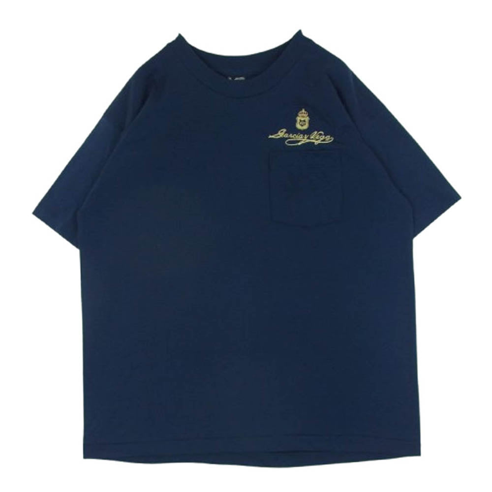 ヴィンテージ 90s USA製 FRUIT OF THE LOOM 刺繍 ポケット 半袖 Tシャツ ネイビー系 XL【中古】