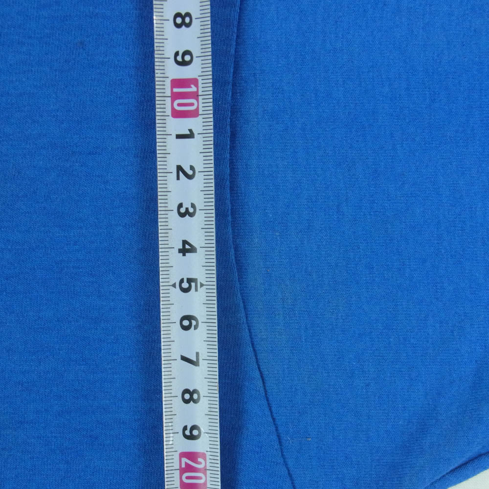 ヴィンテージ 90s USA製 FRUIT OF THE LOOM 黒タグ プリント 半袖 Tシャツ ブルー系 XL【中古】