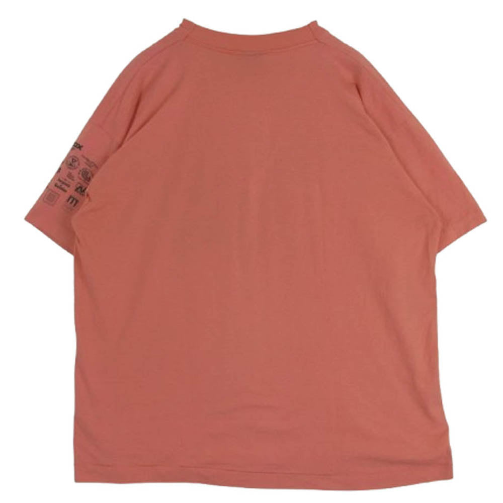 ヴィンテージ 90s USA製 FRUIT OF THE LOOM 黒タグ プリント 半袖 Tシャツ オレンジ系 コーラル系 XL【中古】