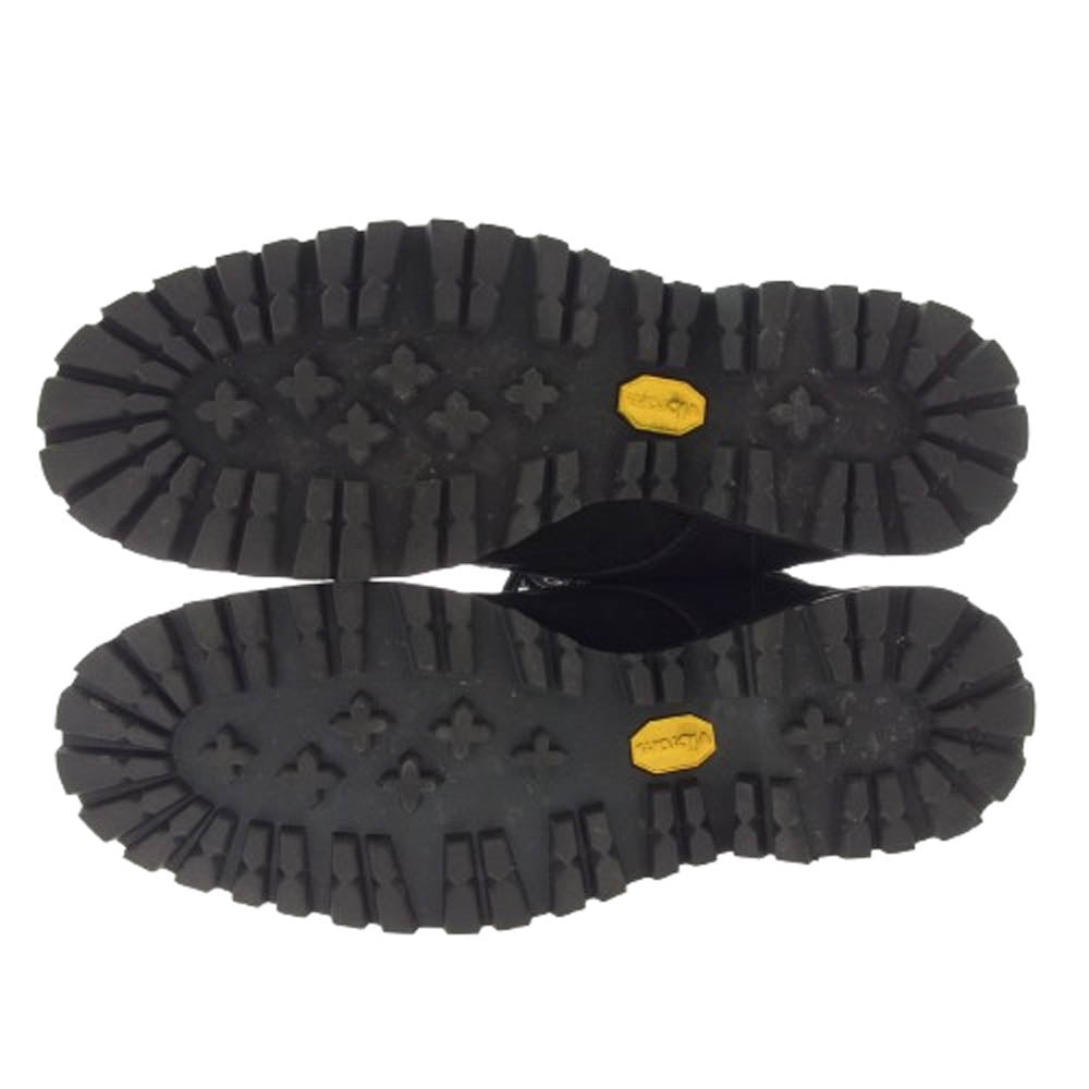 SHELLAC シェラック 41703 COW カウレザー レースアップ バックジップ スエード ブーツ ブラック系 41【中古】