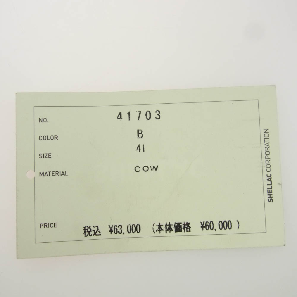 SHELLAC シェラック 41703 COW カウレザー レースアップ バックジップ スエード ブーツ ブラック系 41【中古】