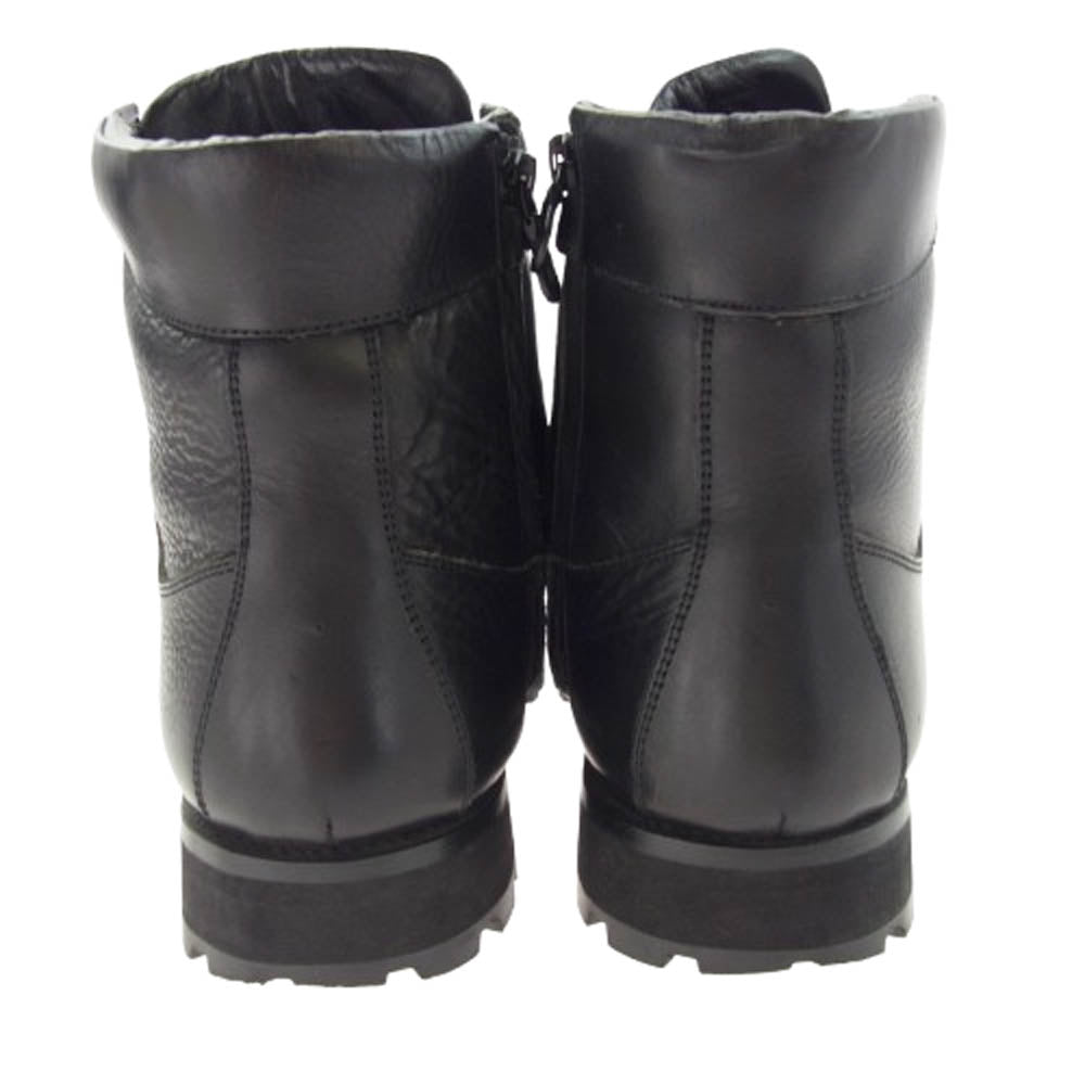 SHELLAC シェラック 41705 COW カウレザー レースアップ サイドジップ ブーツ ブラック系 42【中古】