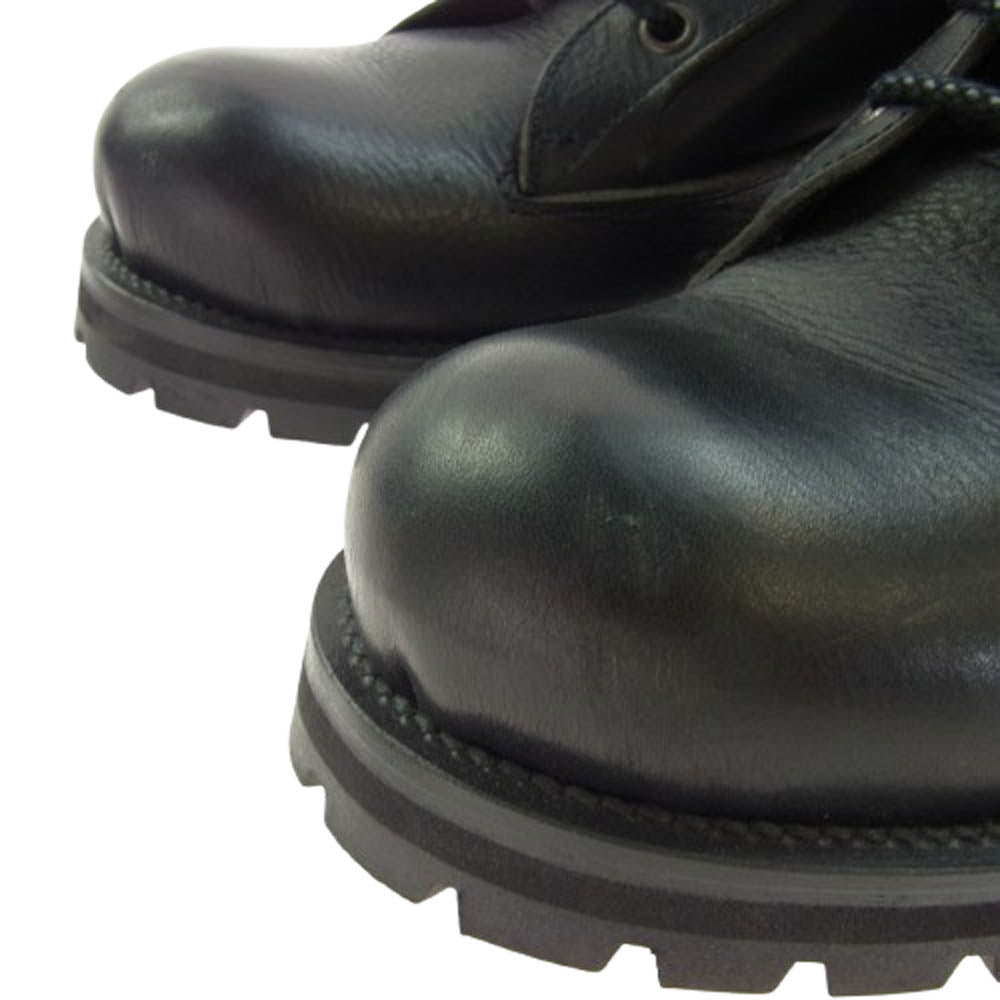 SHELLAC シェラック 41705 COW カウレザー レースアップ サイドジップ ブーツ ブラック系 42【中古】