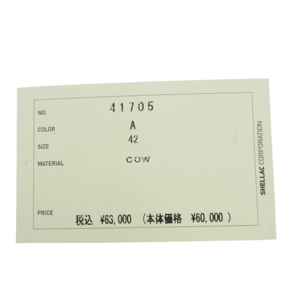 SHELLAC シェラック 41705 COW カウレザー レースアップ サイドジップ ブーツ ブラック系 42【中古】